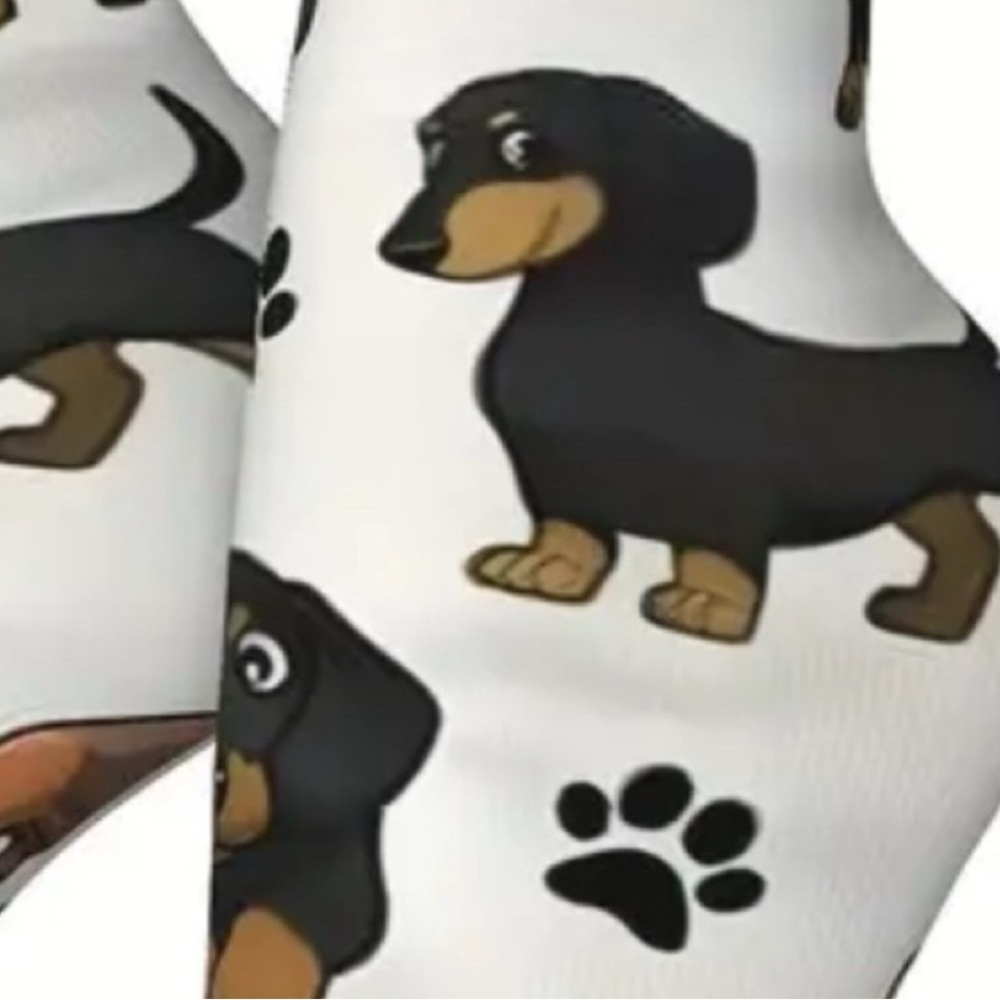 Dachshund Doxie‎ Weiner Sausage Dog Novelty Crew Tube Socks Unisex Men’s Women’s - Picture 3 of 14